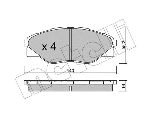 Brake Pad Set, disc brake (22-0936-0)