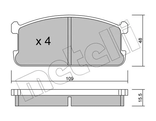 Brake Pad Set, disc brake (22-0480-0)