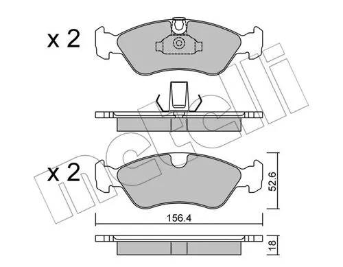 Brake Pad Set, disc brake (22-0208-0)