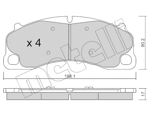 Brake Pad Set, disc brake (22-1256-0)