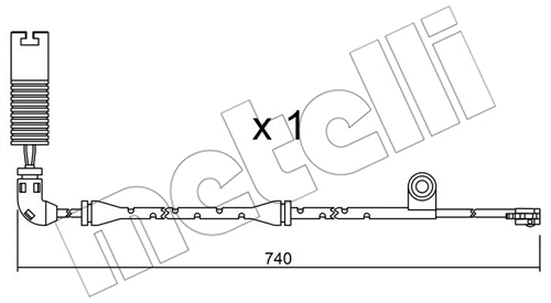 Warning Contact, brake pad wear (SU.195)