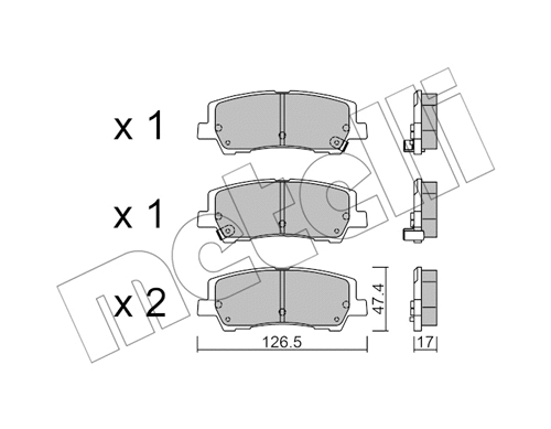 Brake Pad Set, disc brake (22-1184-0)
