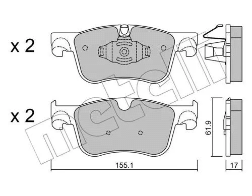 Brake Pad Set, disc brake (22-0984-0)