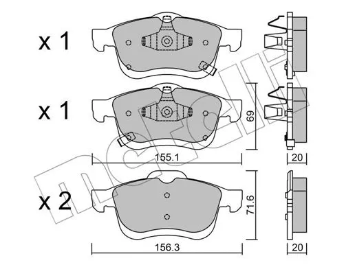 Brake Pad Set, disc brake (22-0824-2)