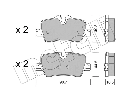 Brake Pad Set, disc brake (22-1264-0)