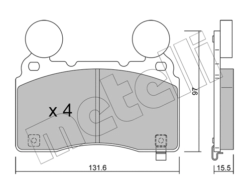 Brake Pad Set, disc brake (22-1179-1)