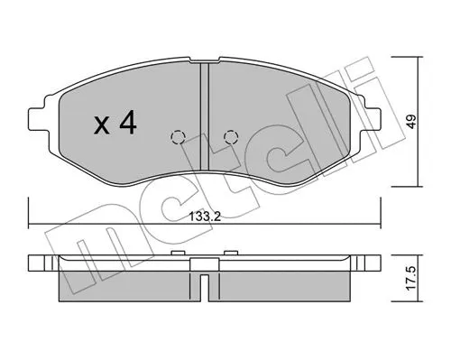 Brake Pad Set, disc brake (22-0508-0)