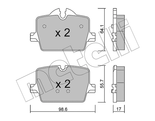 Brake Pad Set, disc brake (22-1265-0)
