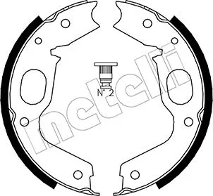 Brake Shoe Set, parking brake (53-0264)