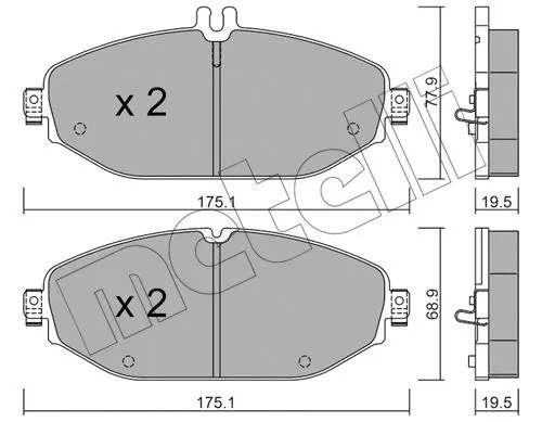 Brake Pad Set, disc brake (22-1132-0)
