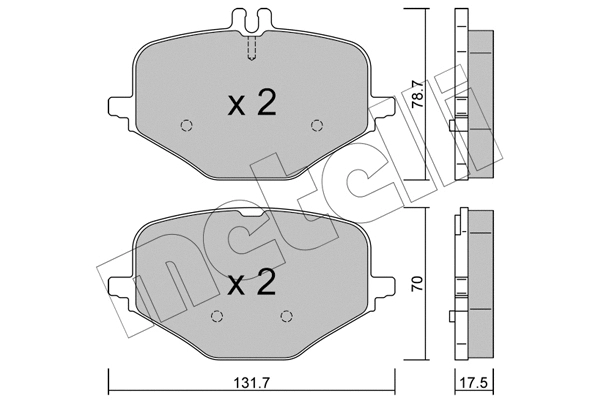 Brake Pad Set, disc brake (22-1309-0)