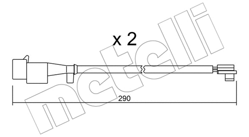 Warning Contact, brake pad wear (SU.260K)