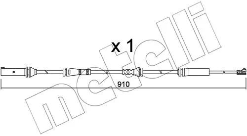 Warning Contact, brake pad wear (SU.350)