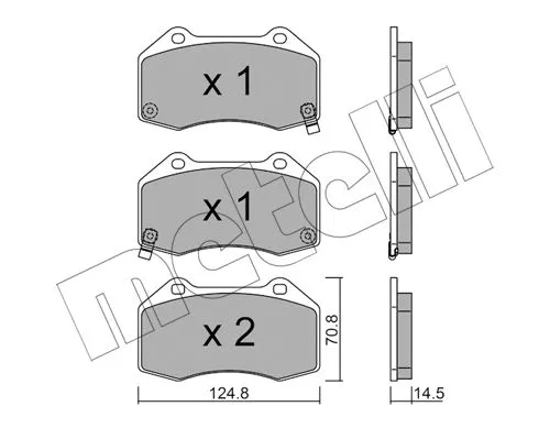 Brake Pad Set, disc brake (22-0651-3)