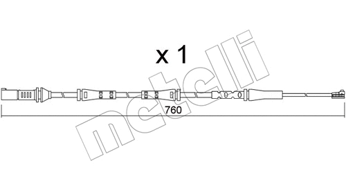 Warning Contact, brake pad wear (SU.377)