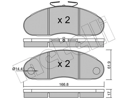 Brake Pad Set, disc brake (22-0111-2)