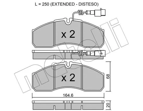 Brake Pad Set, disc brake (22-0578-7)