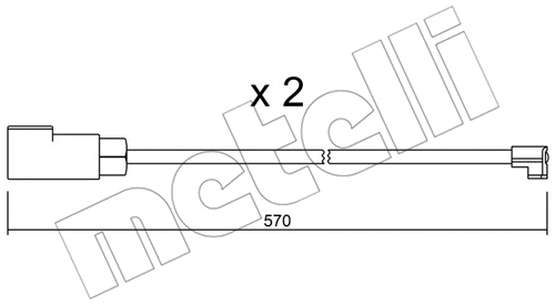 Warning Contact, brake pad wear (SU.244K)