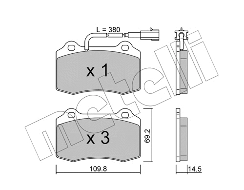 Brake Pad Set, disc brake (22-0251-8)