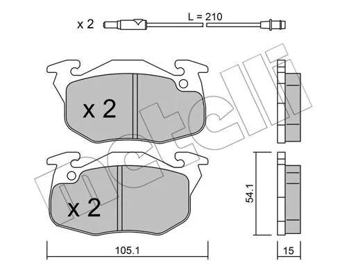 Brake Pad Set, disc brake (22-0037-3)