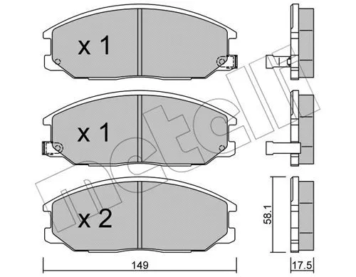 Brake Pad Set, disc brake (22-0632-0)