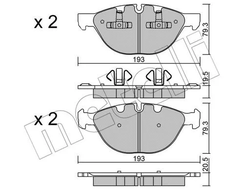 Brake Pad Set, disc brake (22-0823-0)