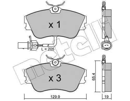 Brake Pad Set, disc brake (22-0164-1)