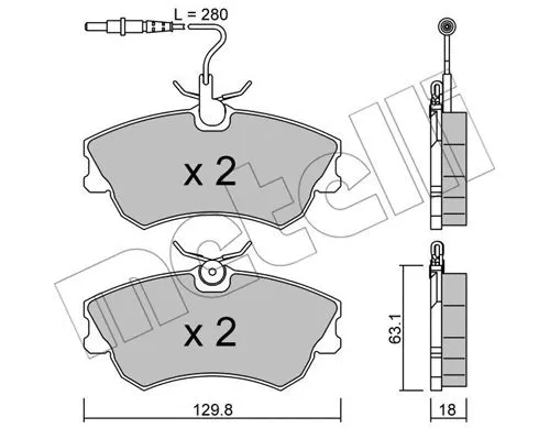 Brake Pad Set, disc brake (22-0222-0)