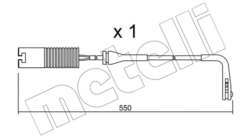 Warning Contact, brake pad wear (SU.092)