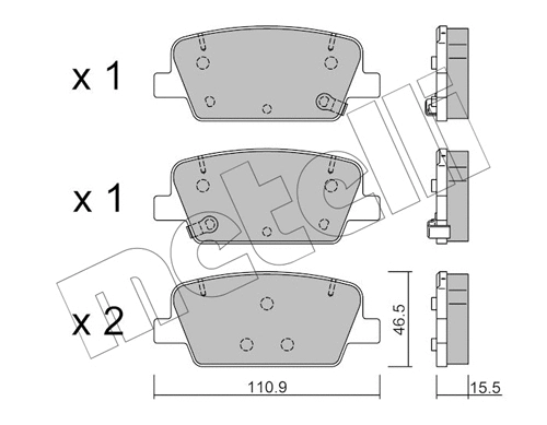 Brake Pad Set, disc brake (22-1283-0)