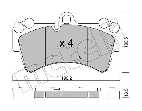 Brake Pad Set, disc brake (22-0654-0)