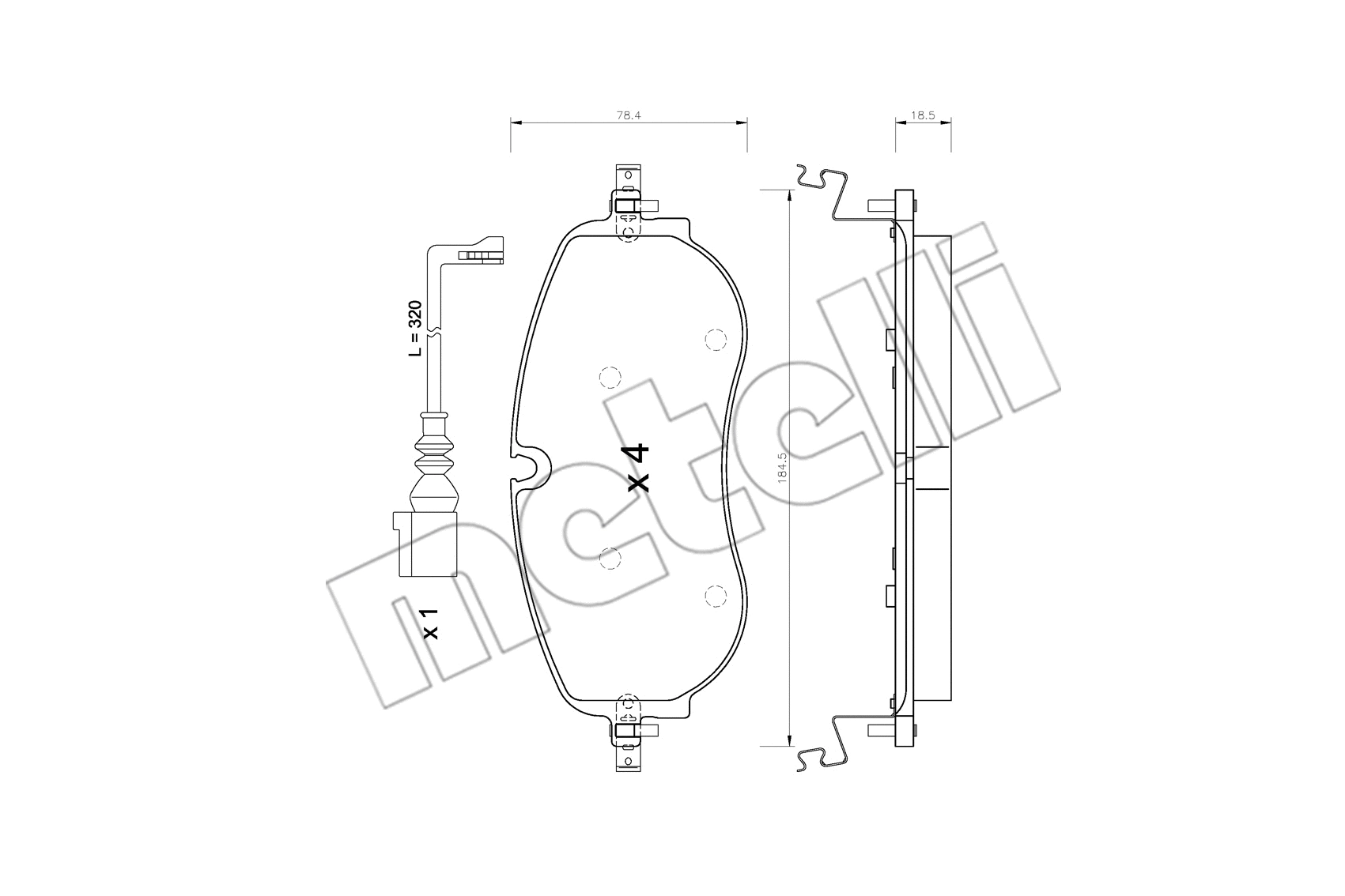 Brake Pad Set, disc brake (22-1320-0)