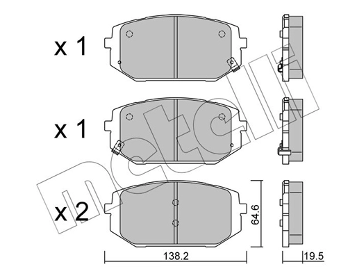 Brake Pad Set, disc brake (22-1361-0)