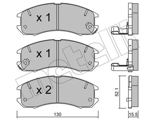 Brake Pad Set, disc brake (22-0068-0)