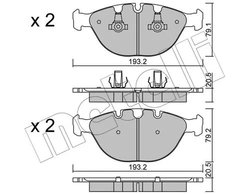 Brake Pad Set, disc brake (22-0771-0)