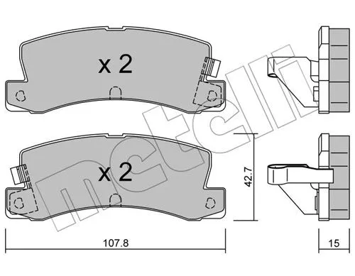 Brake Pad Set, disc brake (22-0161-2)