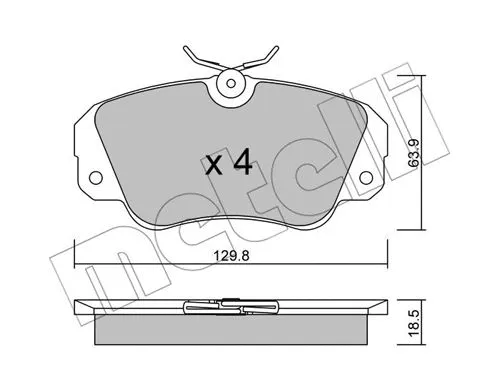 Brake Pad Set, disc brake (22-0538-0)