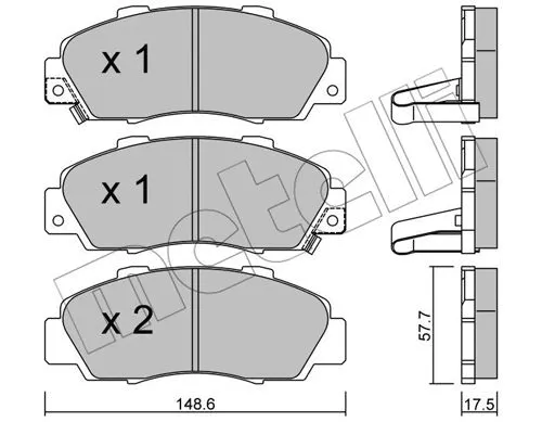 Brake Pad Set, disc brake (22-0298-0)