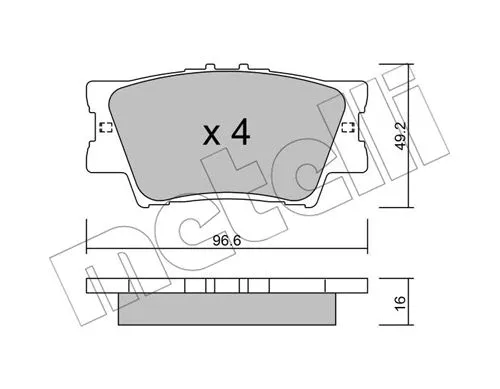 Brake Pad Set, disc brake (22-0749-0)