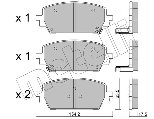 Brake Pad Set, disc brake (22-1303-0)