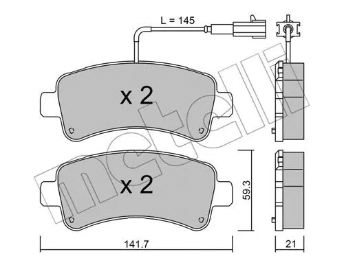 Brake Pad Set, disc brake (22-1033-0)