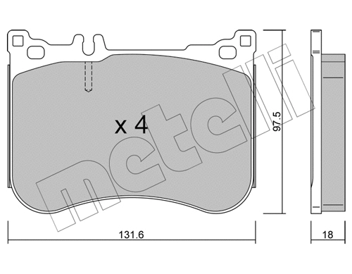 Brake Pad Set, disc brake (22-1197-0)