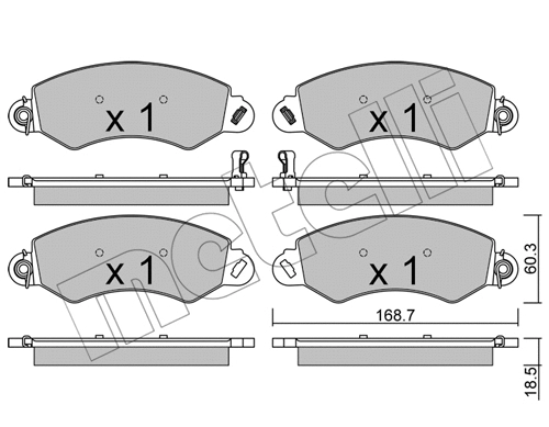 Brake Pad Set, disc brake (22-1148-0)