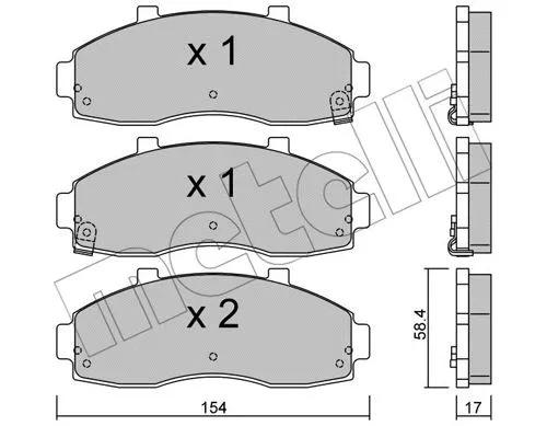 Brake Pad Set, disc brake (22-0373-0)
