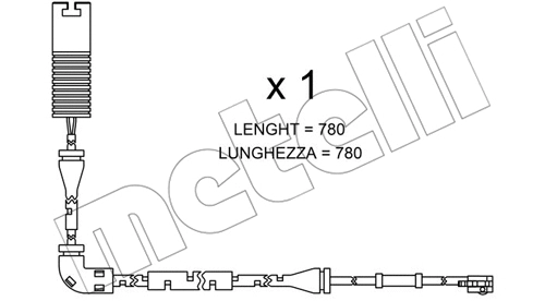 Warning Contact, brake pad wear (SU.153)