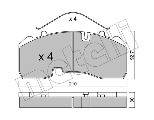 Brake Pad Set, disc brake (22-0595-0)