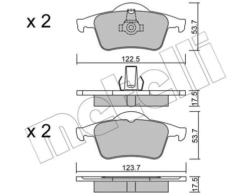Brake Pad Set, disc brake (22-0348-0)
