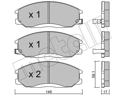 Brake Pad Set, disc brake (22-0364-0)