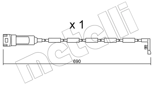 Warning Contact, brake pad wear (SU.108)