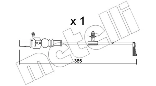 Warning Contact, brake pad wear (SU.348)